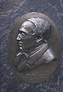 Color photo of monument medallion, small version.