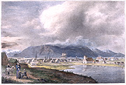 Kloss lithograph of Reykjavík, small version.