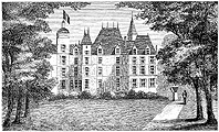 Engraving of Château d'Eu, small version.