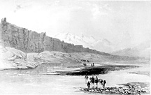 Lithograph of Þingvellir in 1836, small version.