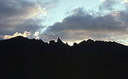 Color photo of peaks in Öxnadalur, small version.