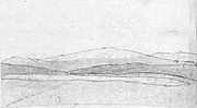 Jónas's sketch of Mount Broadshield, small version.