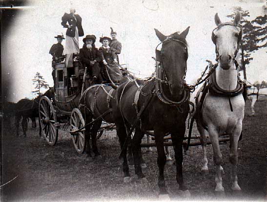 Image of Ed Pratt and Stagecoach