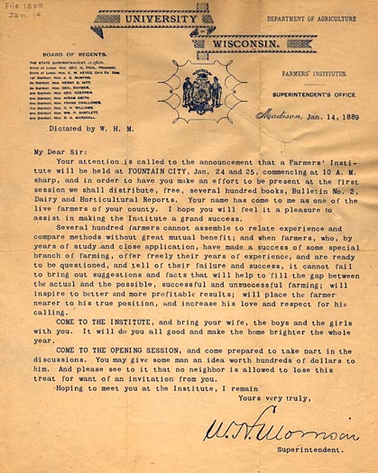 Image of William Morrison Letter
