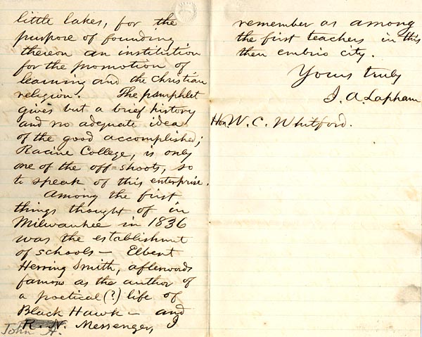 Image of William W. Clarke Letters