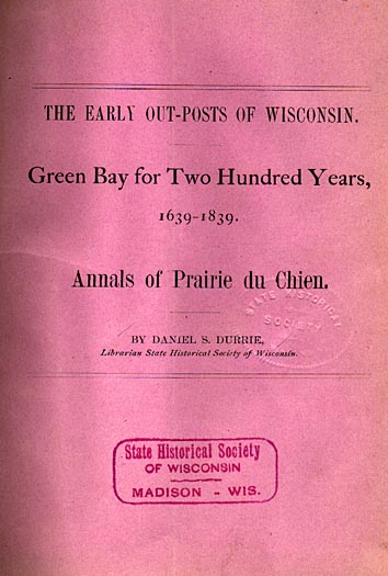 Image of Early Outposts of Wisconsin
