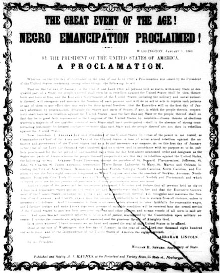 Image of Negro Emancipation Proclamation