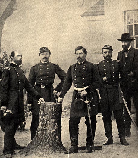 Image of McClellan and his Staff