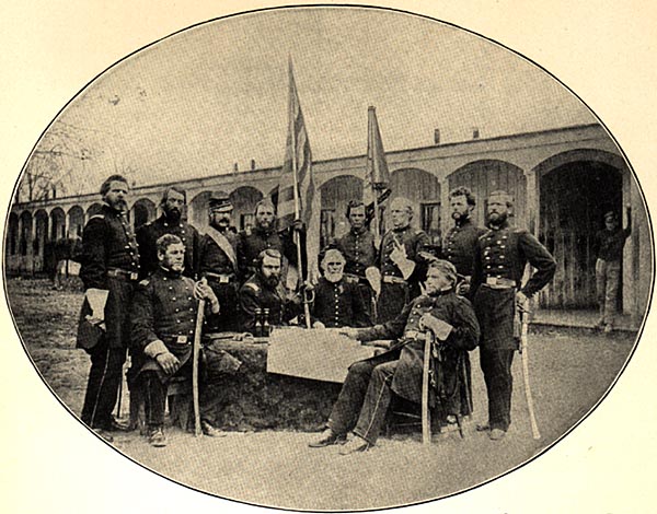 Image of General Washburn and Staff