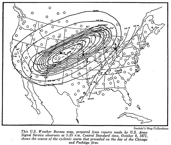 Image of U. S. Weather Bureau Map