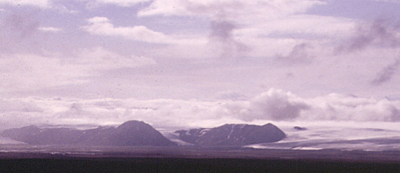 Color photo of Eagle Mountain and the Eagle Mountain Glacier, larger version.