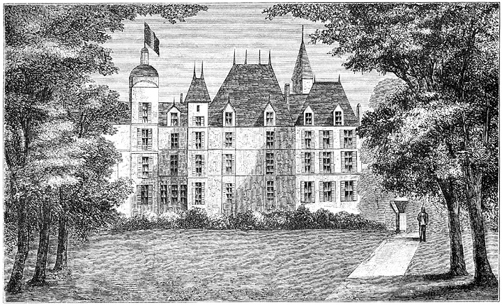 Engraving of Château d'Eu, larger version.