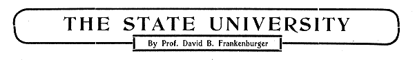 The State University by David B. Frankenburger