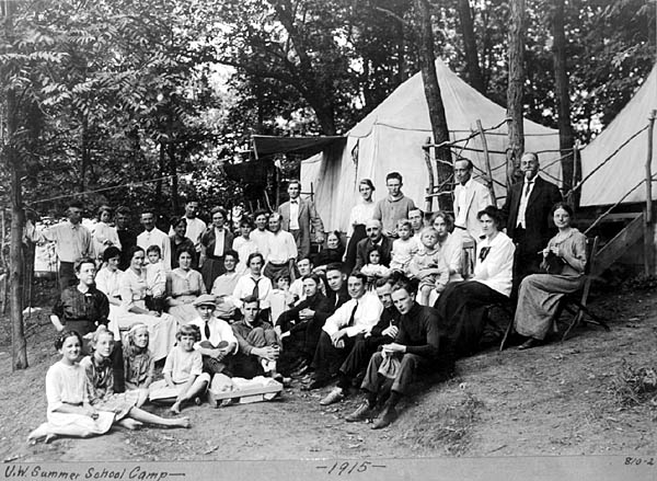 Image of 1915 UW Summer School Camp on Lake Mendota