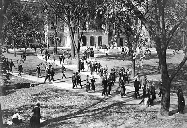 Image of Students on the Move After Twelve O'Clock