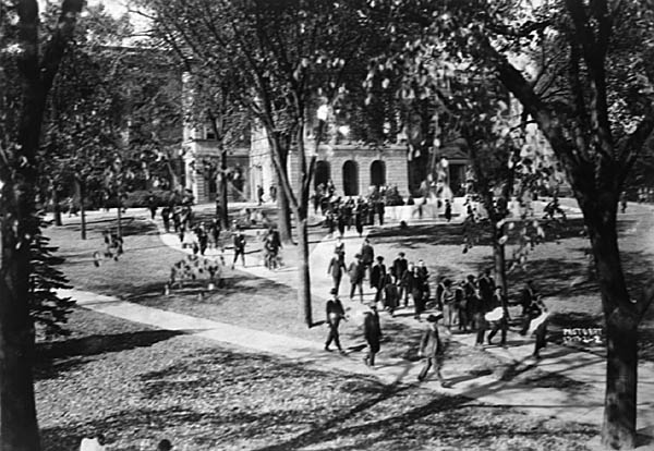 Image of Students on the Move After Twelve O'Clock