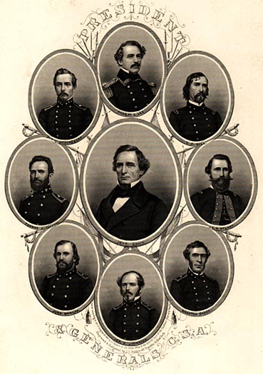 Image of Jefferson Davis and Generals