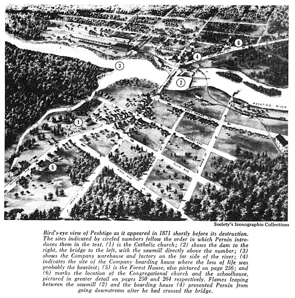 Image of Bird's-eye view of Peshtigo