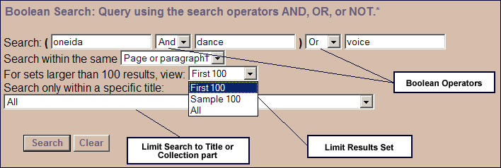 Example of Boolean Search