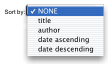 sort options